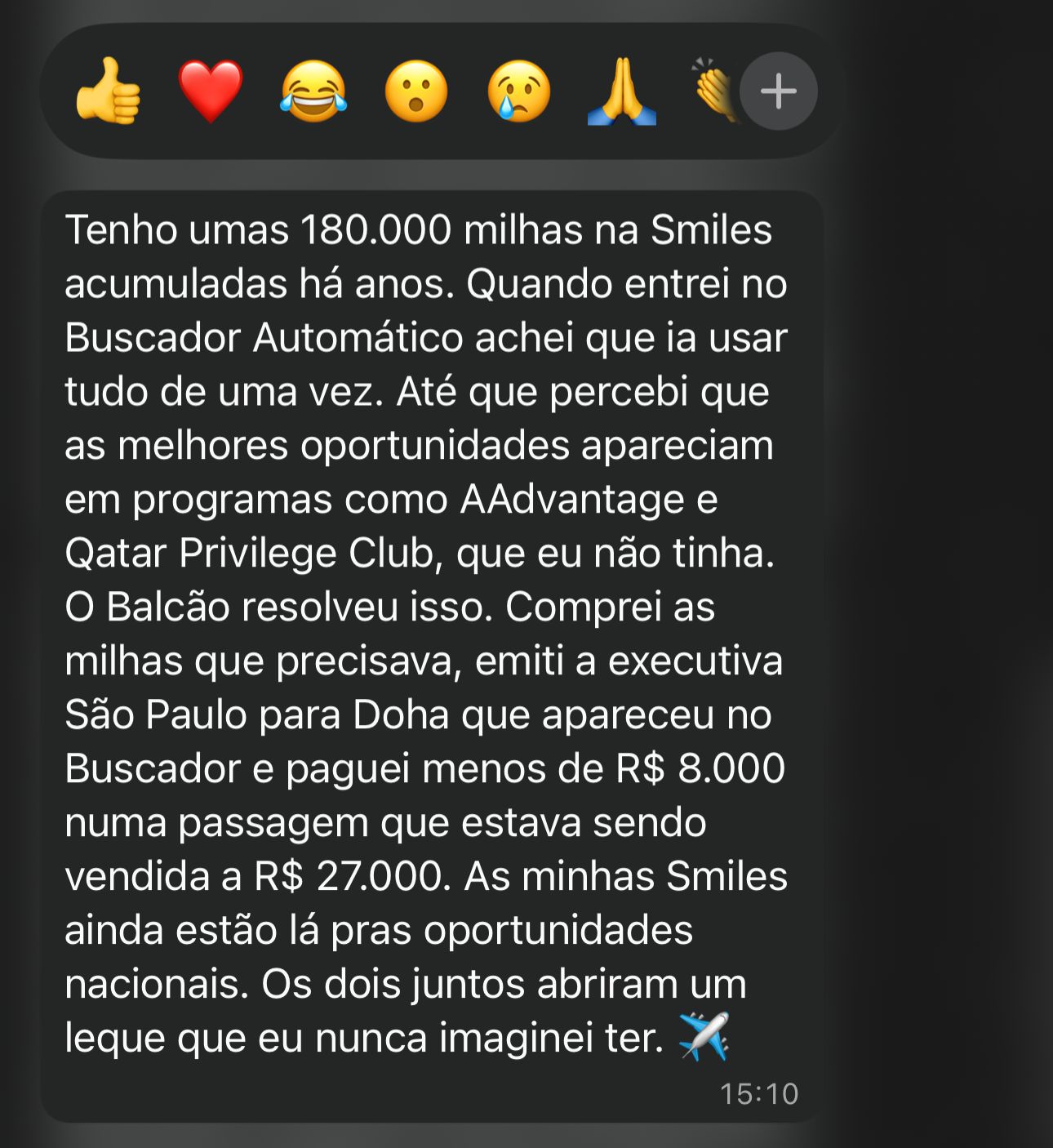 Prova social 2 - Balcão de Milhas