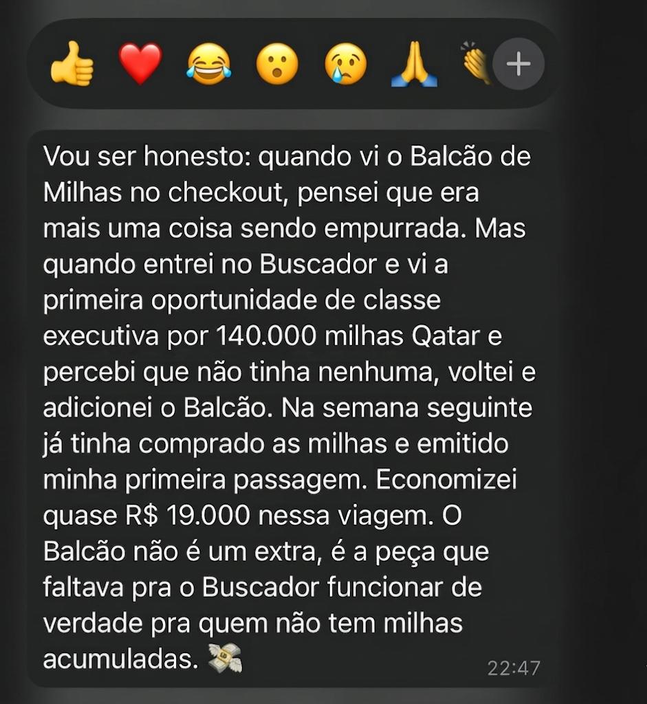 Prova social 4 - Balcão de Milhas